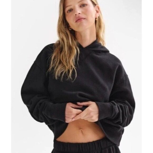 NWOT MATE The Label Organic Fleece Relaxed Cotton Hoodie PBL Taupe Brown Xsmall - Picture 1 of 6